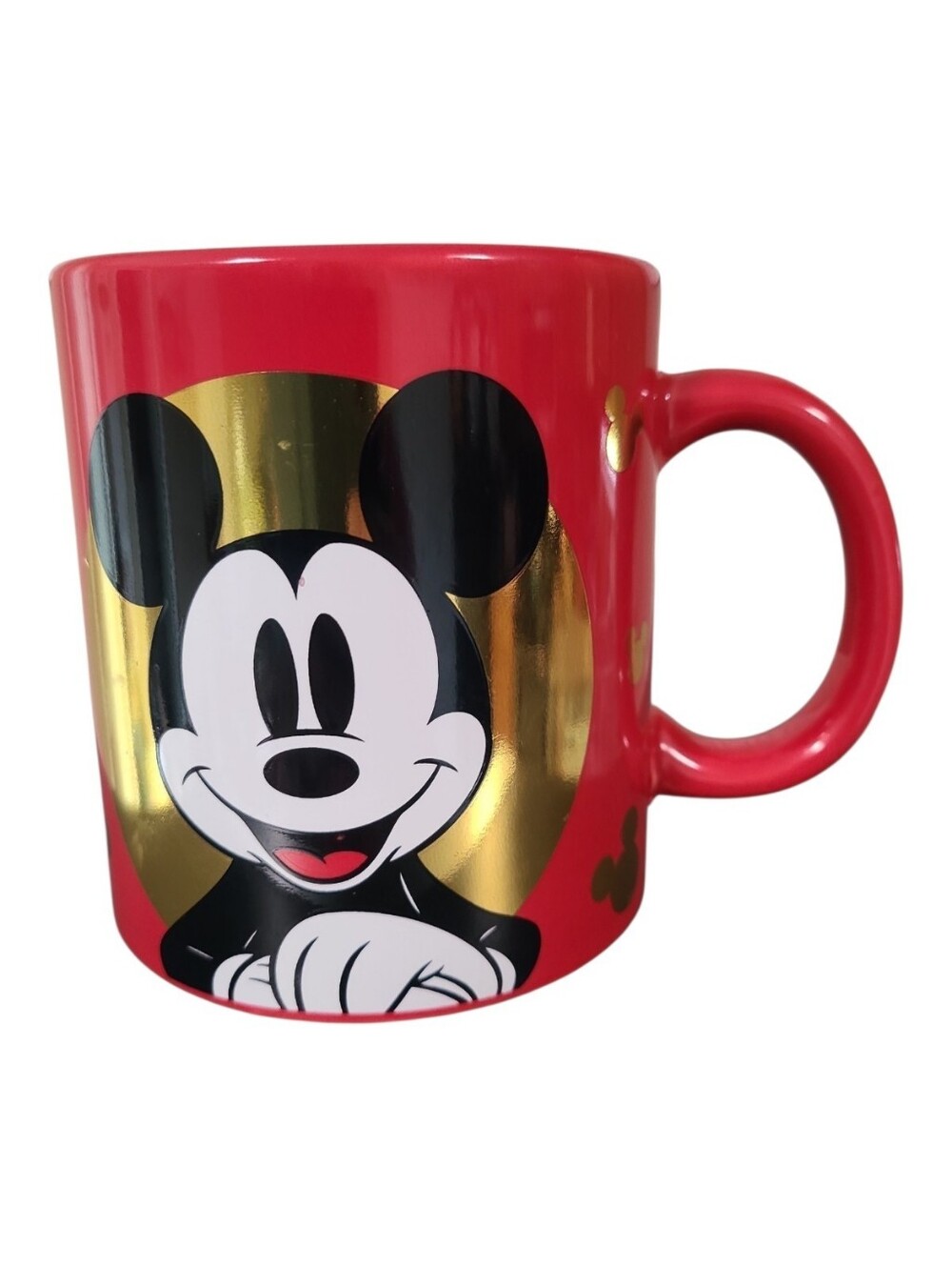 Mickey Mouse Red Gold Extra Large XL Mug Coffee Cup Disney 2.5 cups